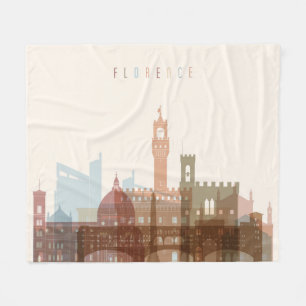 Florence, Italy   City Skyline Fleece Blanket