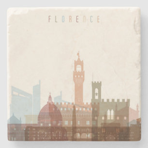 Florence, Italy City Skyline Stone Coaster