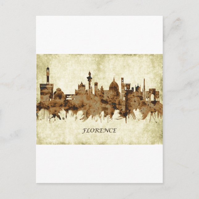 Florence Italy Cityscape Invitation Postcard (Front)