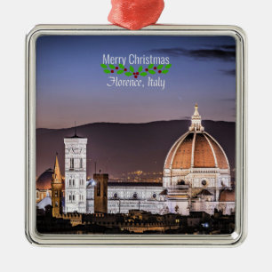 Florence, Italy cityscape photograph Metal Ornament