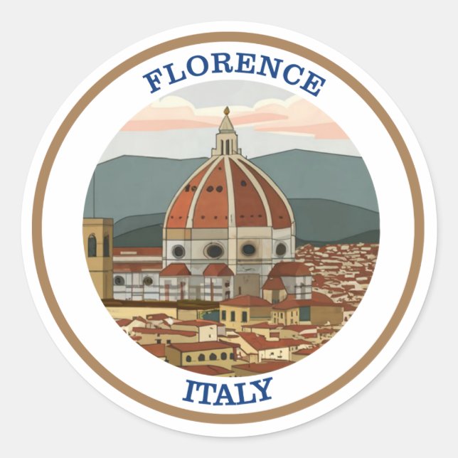 Florence, Italy Classic Round Sticker (Front)