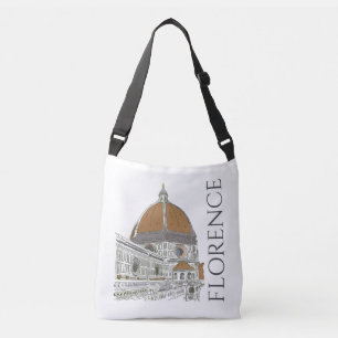 Florence Italy Duomo Pen and Ink Illustration Crossbody Bag