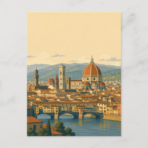 Florence Italy Duomo Vintage Travel Postcard