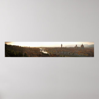 Florence Italy during sunset Poster