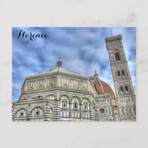 Florence Italy Italian Cathedral Travel Photo Postcard