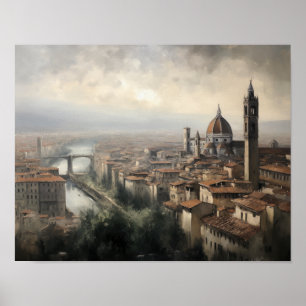Florence Italy Painting Art Print Poster
