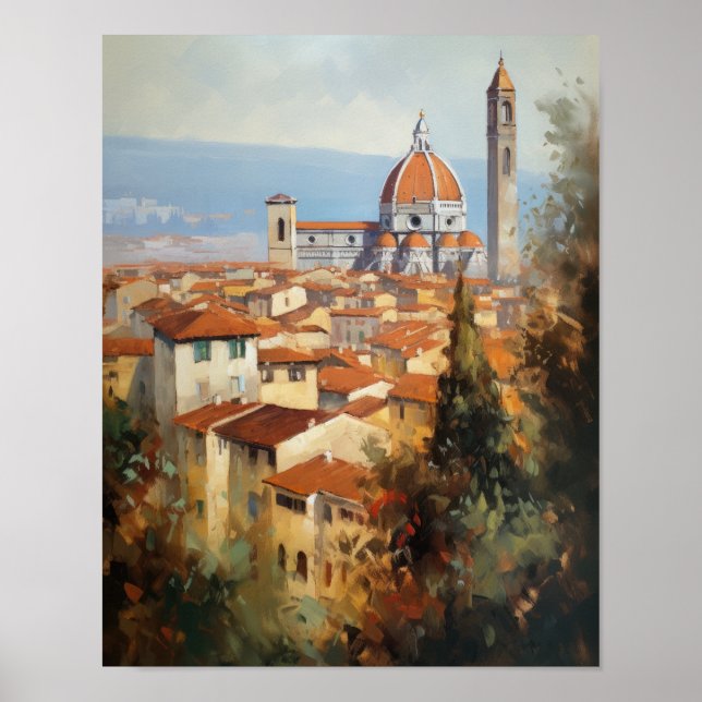 Florence Italy Painting Art Print Poster (Front)
