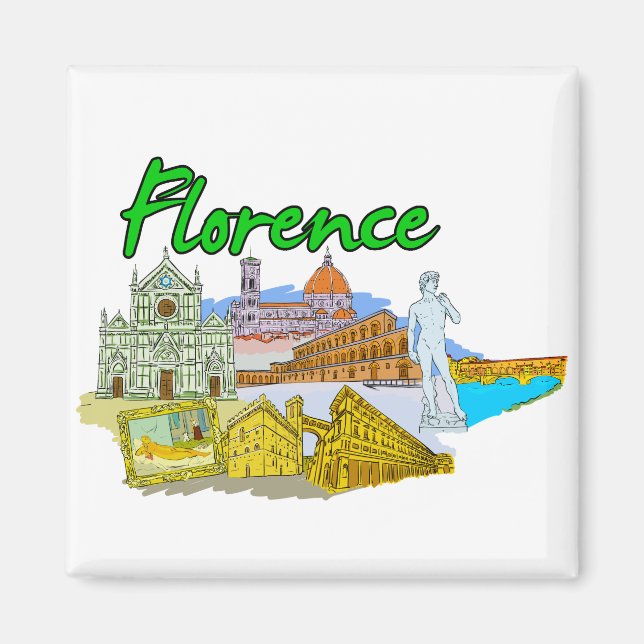 Florence - Italy.png Magnet (Front)