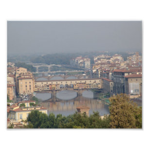Florence Italy, Ponte Vecchio Bridge Photo Print