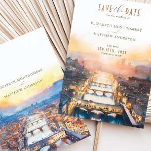 Florence Italy Ponte Vecchio Save-the-Date Invitation