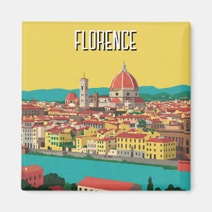 Florence Italy Skyline Travel Abstract Art Magnet