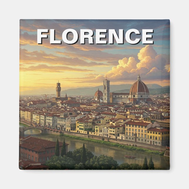 Florence Italy Skyline Travel Magnet (Front)