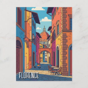 Florence Italy Travel Abstract Art Postcard