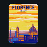 Florence Italy Travel Art Vintage Magnet<br><div class="desc">Florence vector art design. Florence,  capital of Italy’s Tuscany region,  is home to many masterpieces of Renaissance art and architecture.</div>