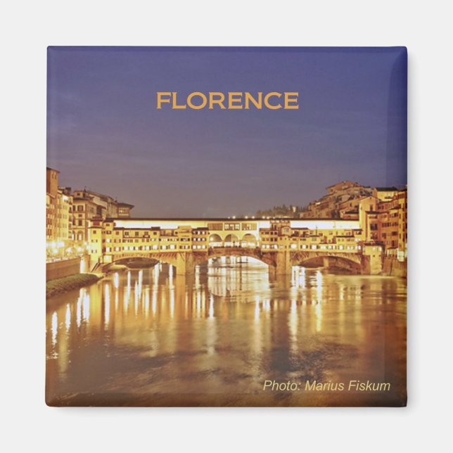Florence Italy Travel Photo Souvenir Fridge Magnet (Front)