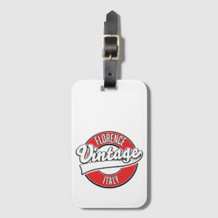 florence italy vintage style logo luggage tag