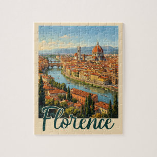 Florence Italy Vintage Travel Jigsaw Puzzle