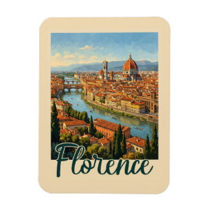 Florence Italy Vintage Travel Magnet