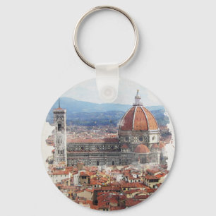 Florence Italy Watercolor Art Key Ring