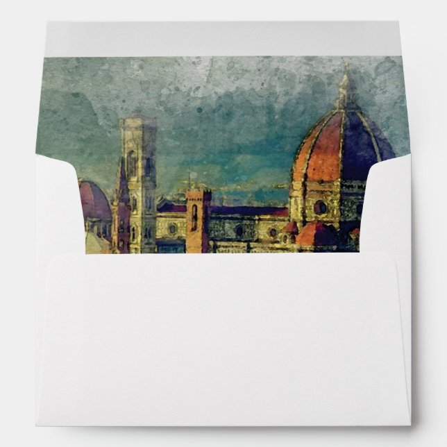 Florence italy wedding lined invitation envelopes (Back (Bottom))