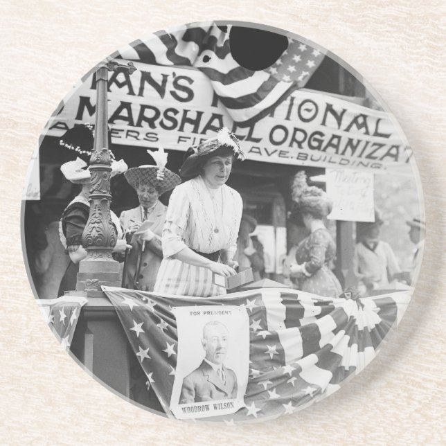 Florence Jaffray Hurst Daisy Harriman Suffragette Coaster (Front)
