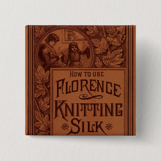 Florence Knitting Silk cover 15 Cm Square Badge (Front)