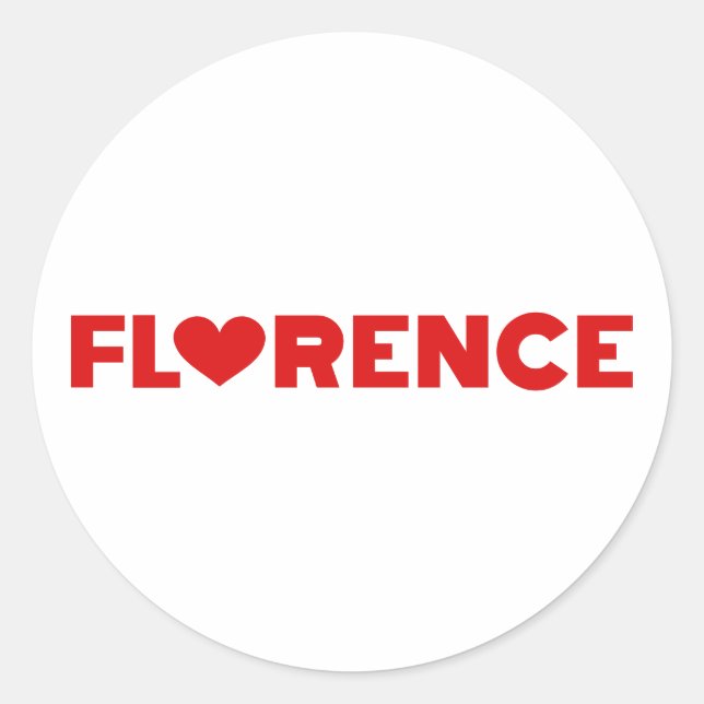 Florence Love Classic Round Sticker (Front)