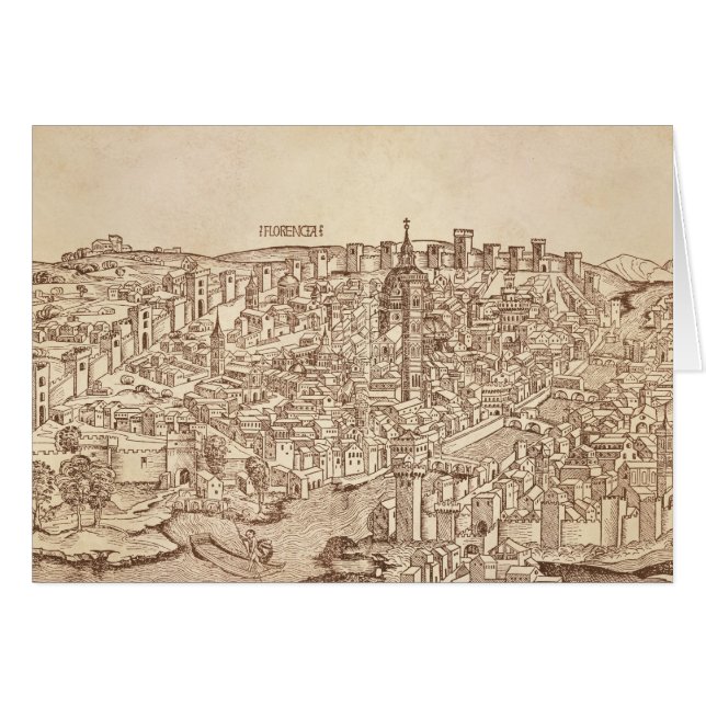 Florence, Mediaeval Woodcut (Front Horizontal)