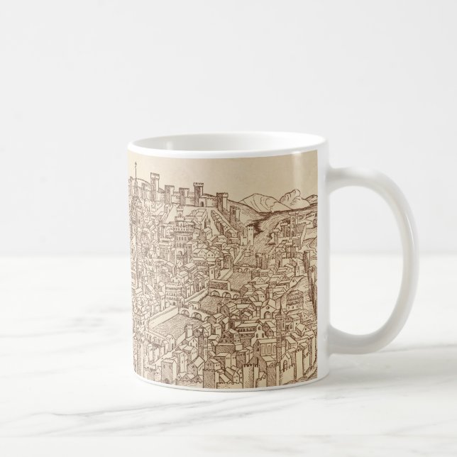Florence, Mediaeval Woodcut Coffee Mug (Right)