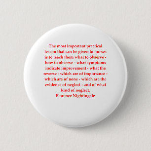 florence nightingale 6 cm round badge
