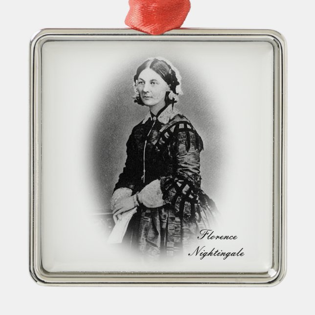 Florence Nightingale-Nursing Graduate+personalise Metal Ornament (Front)