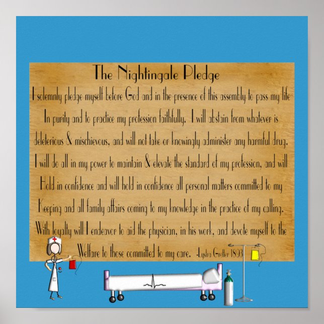 Florence Nightingale Pledge Poster (Front)