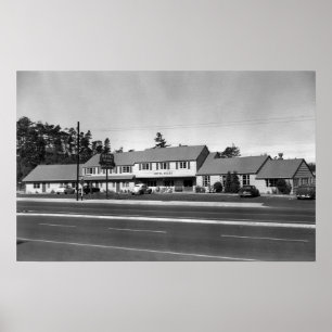 Florence, Oregon View of Hotel Regan Photograph Poster