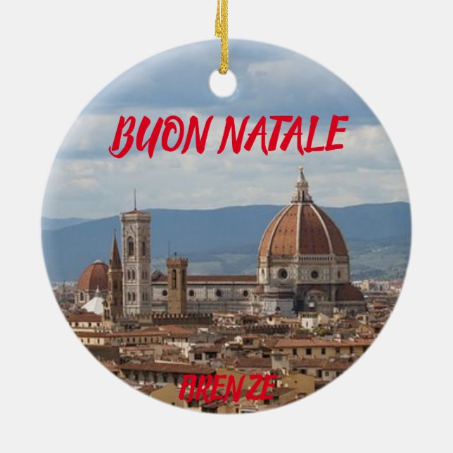 Florence Panoramic Christmas Ornament (Back)
