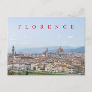 Florence panoramic view postcard