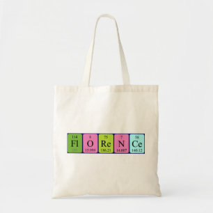 Florence periodic table name tote bag