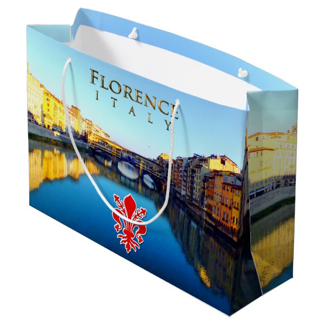 Florence - Ponte Vecchio Large Gift Bag (Back Angled)