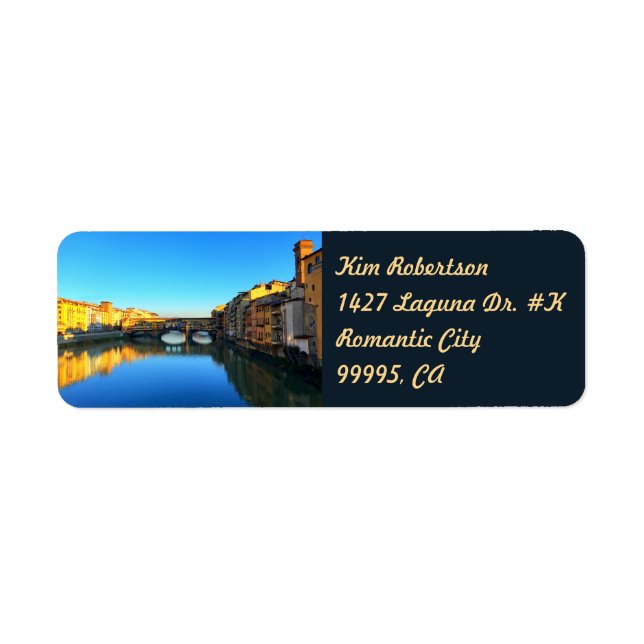 Florence - Ponte Vecchio Return Address Label (Front)