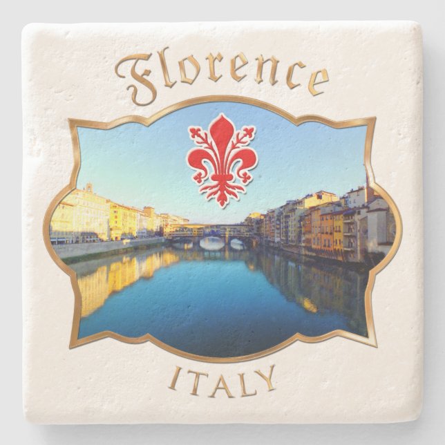 Florence - Ponte Vecchio Stone Coaster (Front)