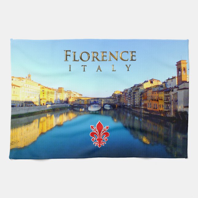 Florence - Ponte Vecchio Tea Towel (Horizontal)
