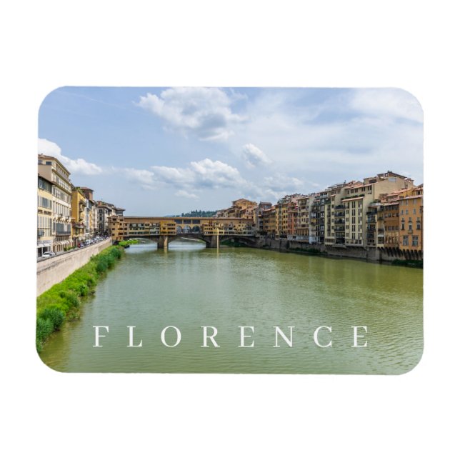 Florence Ponte Vecchio view fridge magnet (Horizontal)