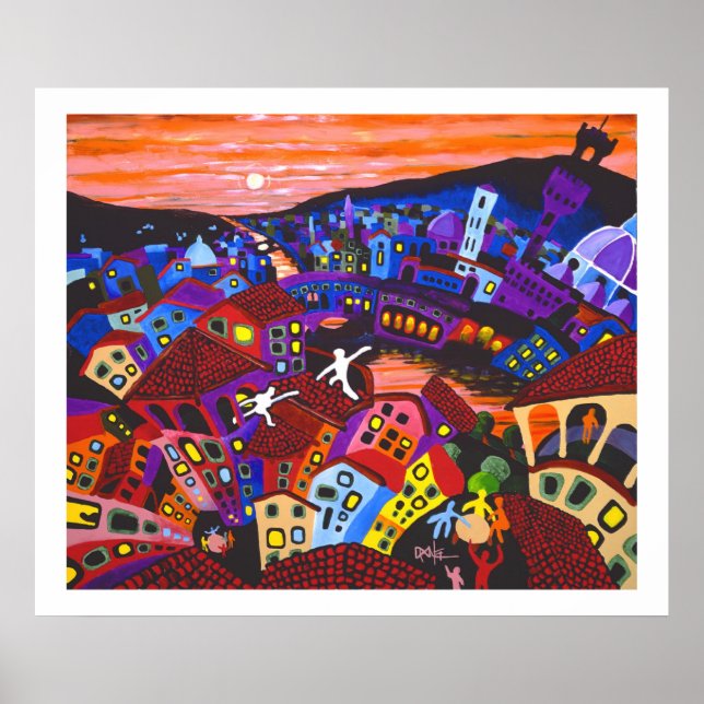 Florence Rooftops Poster (Front)