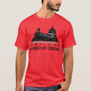 Florence Skyline GPS Coordinates Dream City T-Shirt