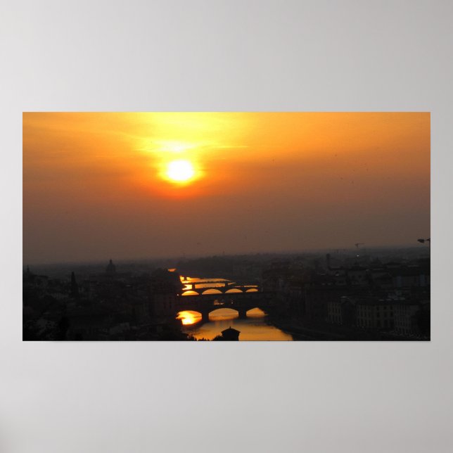 Florence Summer Sunset Poster (Front)