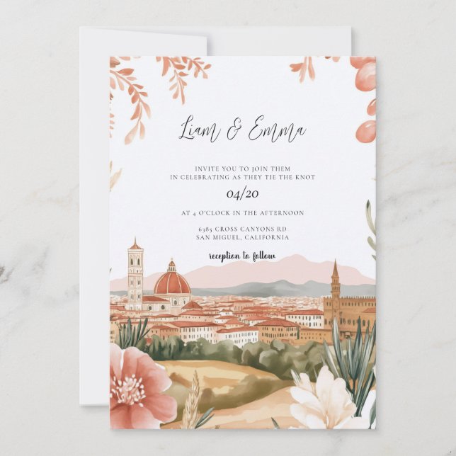 Florence Wedding Invitation (Front)