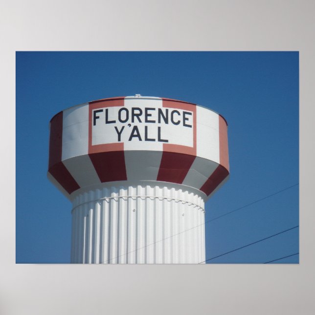 Florence Y'all Water Tower Poster (Front)
