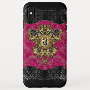 Florendyne Elegant Damask Monogram iPhone XS Max Case