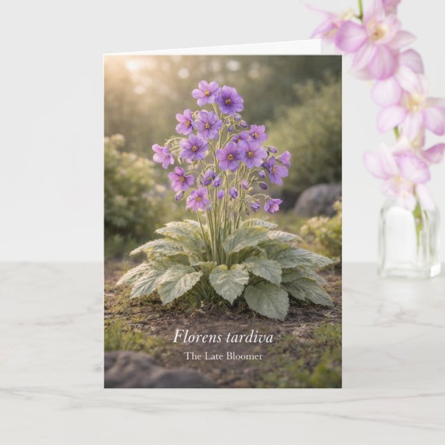 Florens tardiva The Late Bloomer Botanical Card (Orchid)