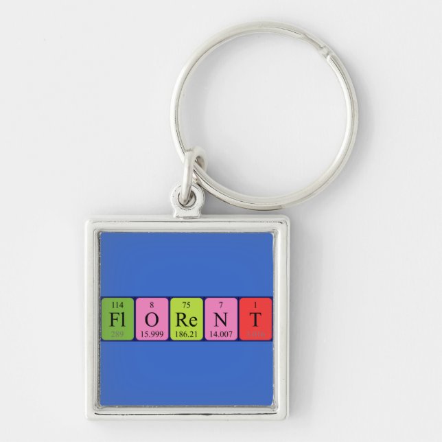 Florent periodic table name keyring (Front)