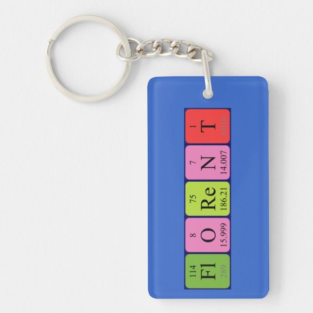 Florent periodic table name keyring (Front)